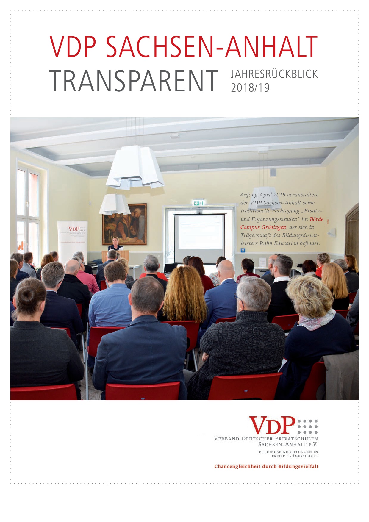 Titelseite VDP Transparent 2018 19 1